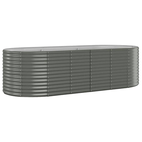 Vidaxl plantenbak 249x100x68 cm gegalvaniseerd staal grijs