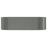 Vidaxl plantenbak 249x100x68 cm gegalvaniseerd staal grijs