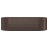 Vidaxl plantenbak 249x100x68 cm gegalvaniseerd staal bruin