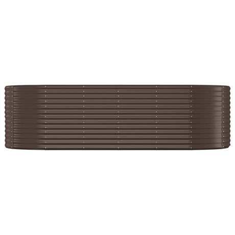 Vidaxl plantenbak 249x100x68 cm gegalvaniseerd staal bruin