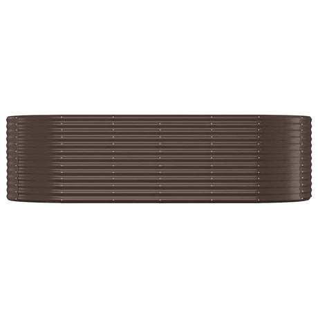 Vidaxl plantenbak 249x100x68 cm gegalvaniseerd staal bruin