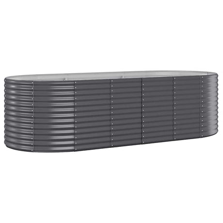 Vidaxl plantenbak 249x100x68 cm gegalvaniseerd staal antracietkleurig