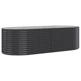 Vidaxl Planning Box 249x100x68 CM Powder -Coated Steel Anthracite -färgad