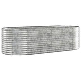 Vidaxl plantenbak 249x100x68 cm gegalvaniseerd staal zilverkleurig
