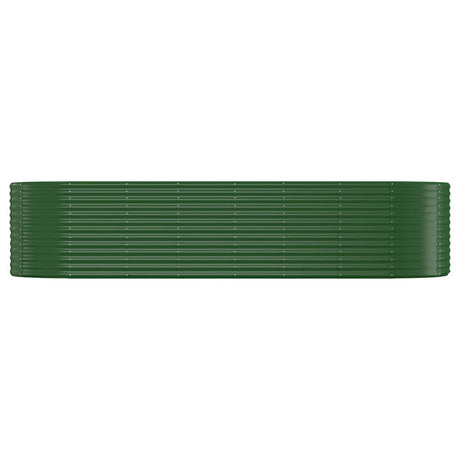 Vidaxl plantenbak 322x100x68 cm gegalvaniseerd staal groen