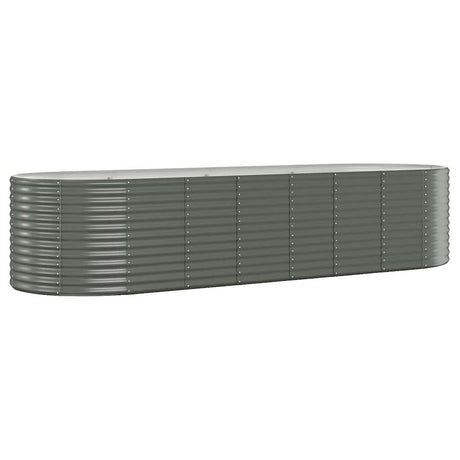Vidaxl plantenbak 322x100x68 cm gegalvaniseerd staal grijs
