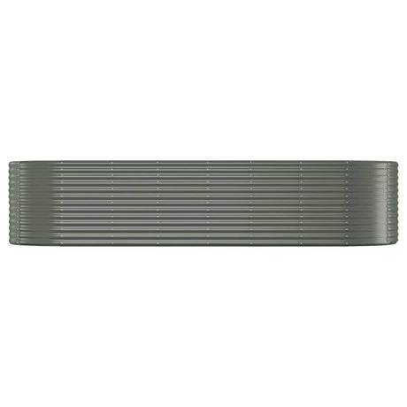 Vidaxl plantenbak 322x100x68 cm gegalvaniseerd staal grijs