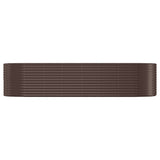 Vidaxl plantenbak 322x100x68 cm gegalvaniseerd staal bruin