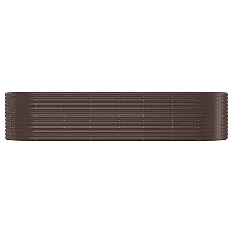 Vidaxl plantenbak 322x100x68 cm gegalvaniseerd staal bruin