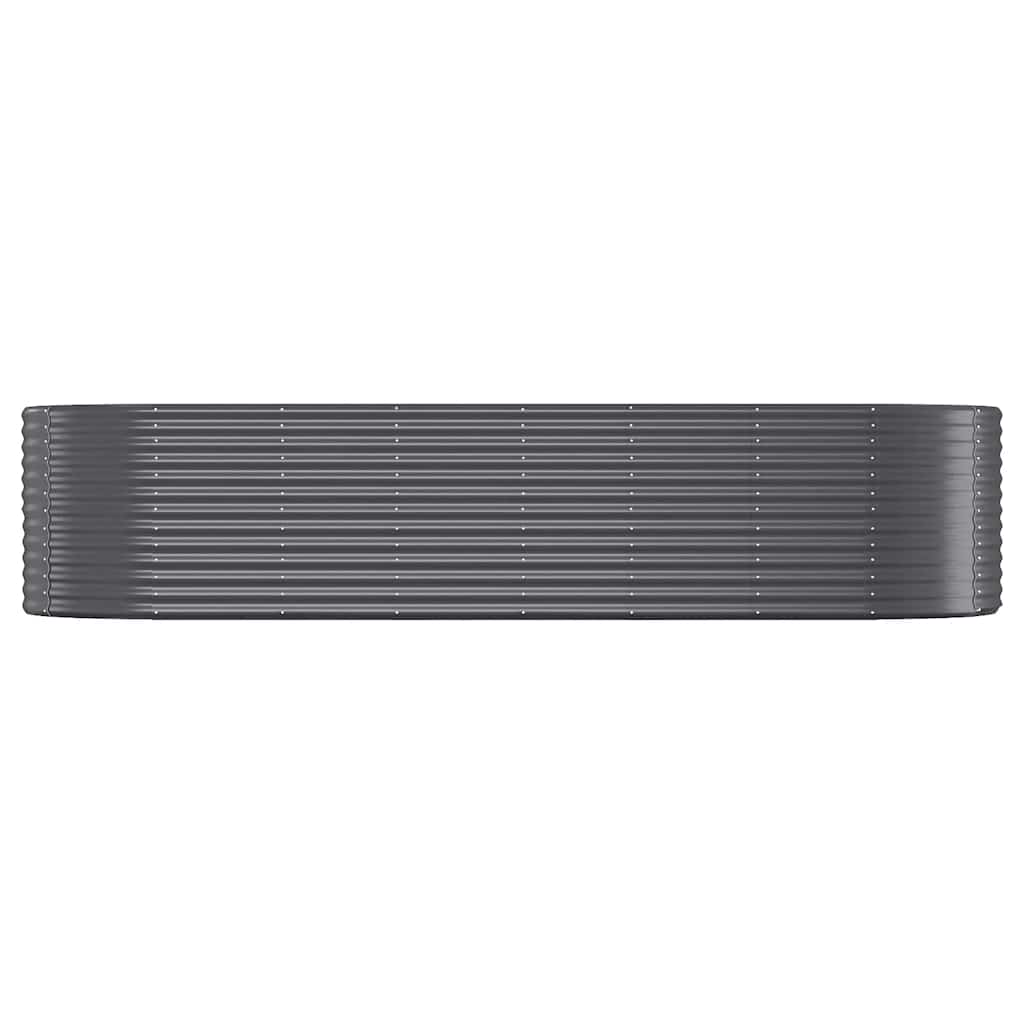 Vidaxl plantenbak 322x100x68 cm gegalvaniseerd staal antracietkleurig