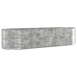 Vidaxl plantenbak 322x100x68 cm gegalvaniseerd staal zilverkleurig