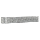 VidaXL Plantenbak 554x100x68 cm gepoedercoat staal zilverkleurig