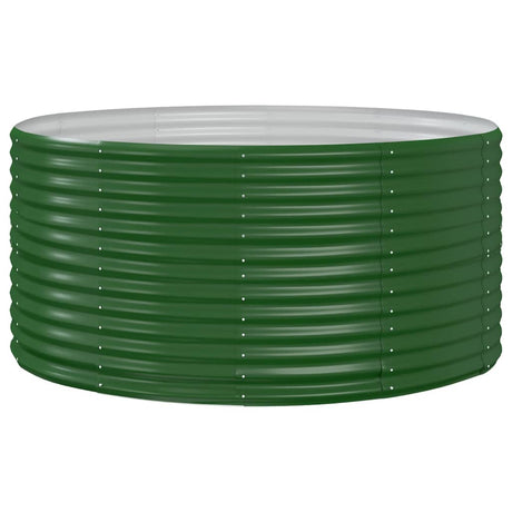Vidaxl verhoogde tuinbak groen 140x140x68 cm gegalvaniseerd staal