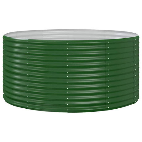 Vidaxl verhoogde tuinbak groen 140x140x68 cm gegalvaniseerd staal