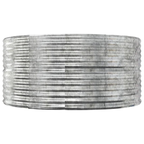 Vidaxl plantenbak 140x140x68 cm gegalvaniseerd staal zilverkleurig