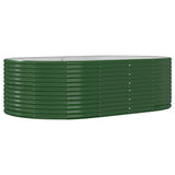 Vidaxl verhoogde tuinbak groen 212x140x68 cm gegalvaniseerd staal