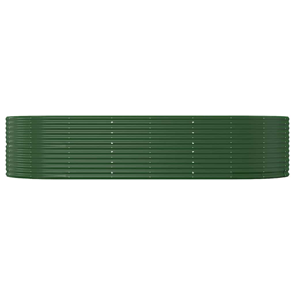 Vidaxl plantenbak 291x140x68 cm gegalvaniseerd staal groen