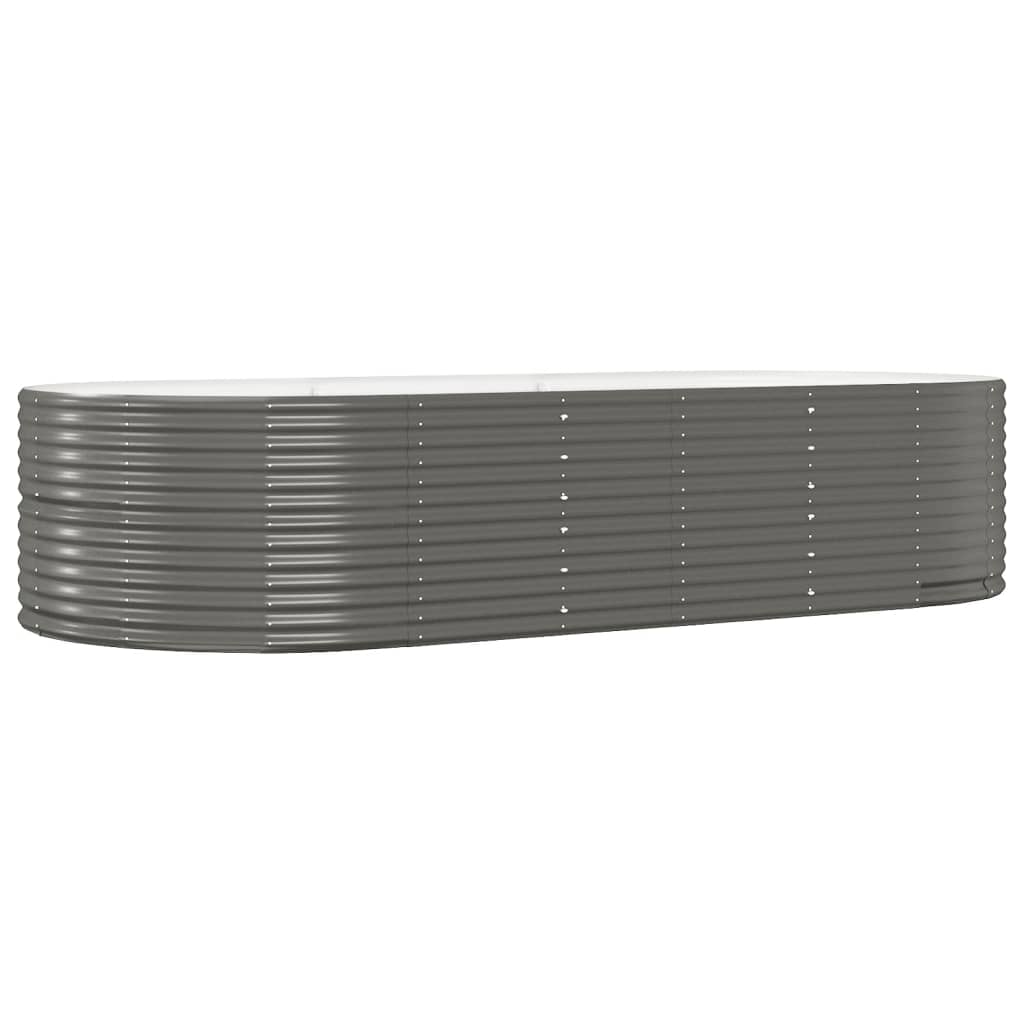 Vidaxl plantenbak 291x140x68 cm gegalvaniseerd staal grijs