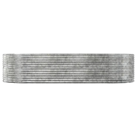 Vidaxl plantenbak 291x140x68 cm gegalvaniseerd staal zilverkleurig
