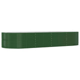 Vidaxl plantenbak 367x140x68 cm gegalvaniseerd staal groen