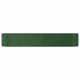 Vidaxl plantenbak 367x140x68 cm gegalvaniseerd staal groen
