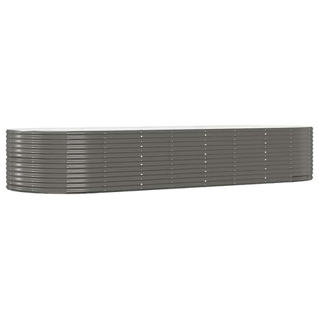 Vidaxl plantenbak 367x140x68 cm gegalvaniseerd staal grijs