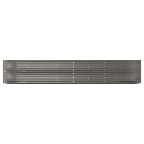 Vidaxl plantenbak 367x140x68 cm gegalvaniseerd staal grijs