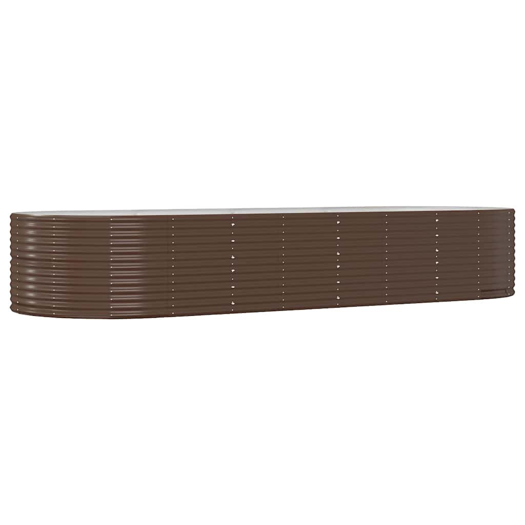 Vidaxl plantenbak 367x140x68 cm gegalvaniseerd staal bruin