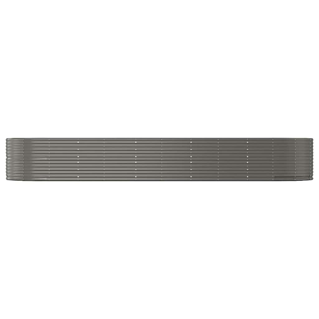 Vidaxl plantenbak 447x140x68 cm gegalvaniseerd staal grijs
