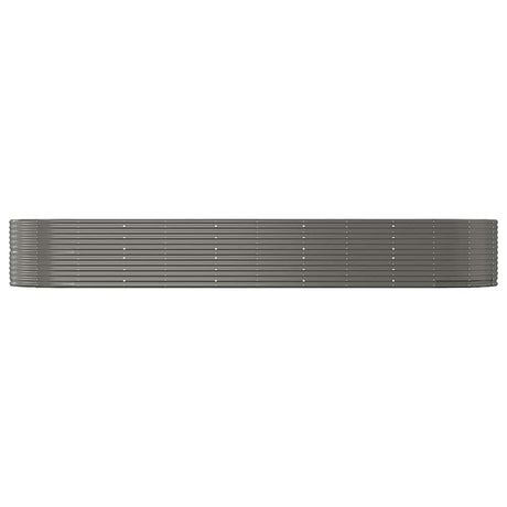 Vidaxl plantenbak 447x140x68 cm gegalvaniseerd staal grijs