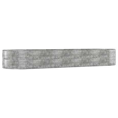 Vidaxl plantenbak 447x140x68 cm gegalvaniseerd staal zilverkleurig