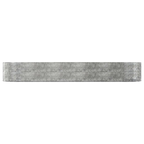 Vidaxl plantenbak 447x140x68 cm gegalvaniseerd staal zilverkleurig