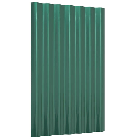 Vidaxl dakpanelen 12 st 60x36 cm gegalvaniseerd staal groen