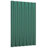 Vidaxl dakpanelen 36 st 60x36 cm gegalvaniseerd staal groen