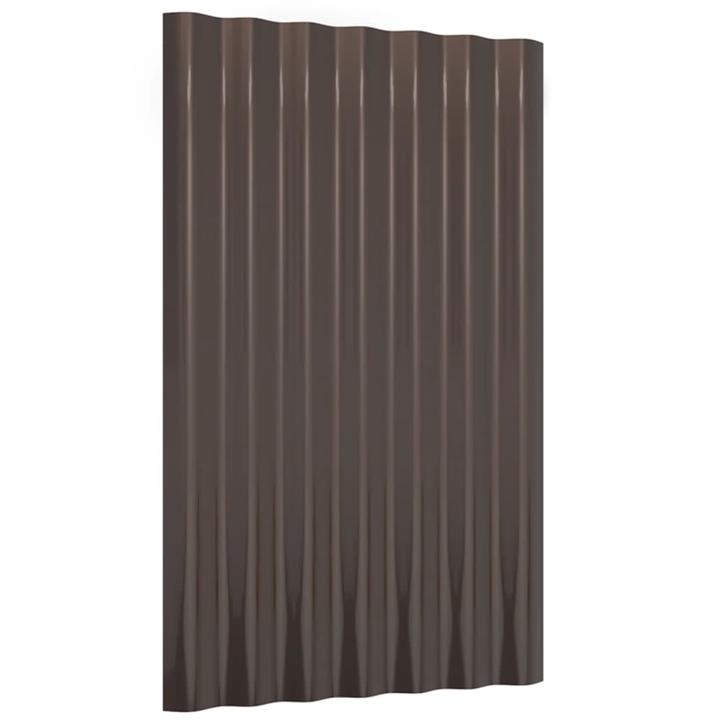 Vidaxl Dach Panels 36 st 60x36 cm pude -coated Stahlbrong