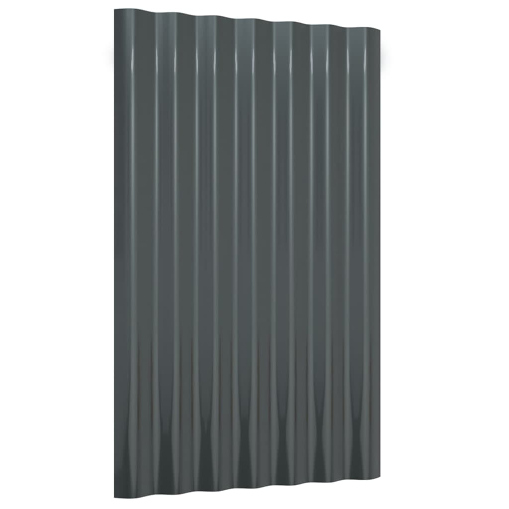 Vidaxl takpaneler 36 ST 60x36 cm pulver -ccoated stål Anthracite -färgad