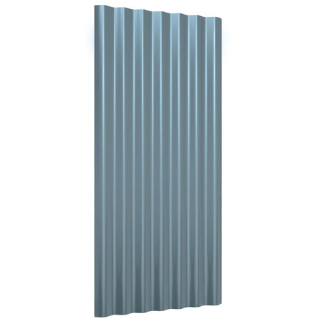 Vidaxl dakpanelen 12 st 80x36 cm gegalvaniseerd staal grijs