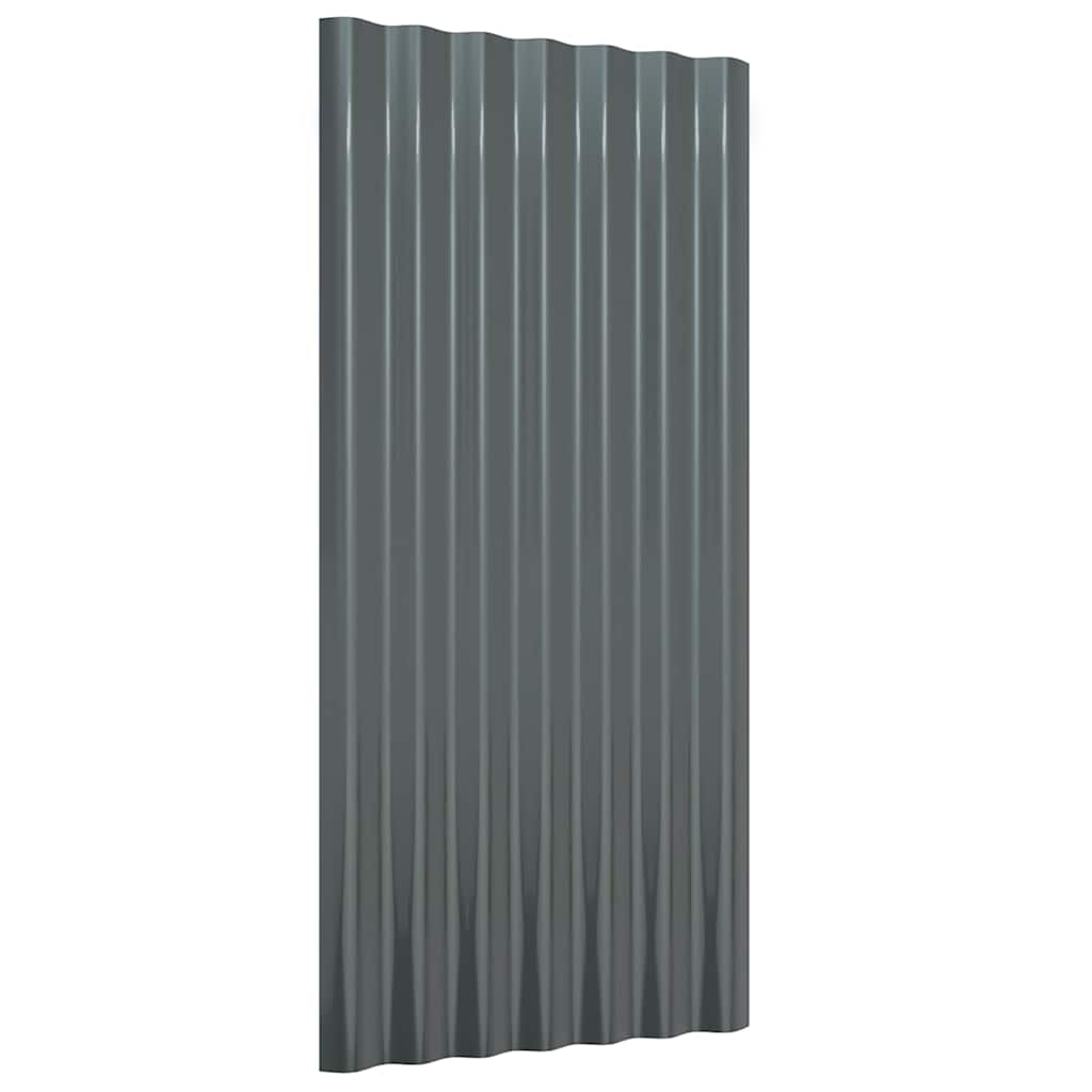 Vidaxl dakpanelen 36 st 80x36 cm gegalvaniseerd staal antracietkleurig