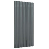 Vidaxl dakpanelen 36 st 80x36 cm gegalvaniseerd staal antracietkleurig