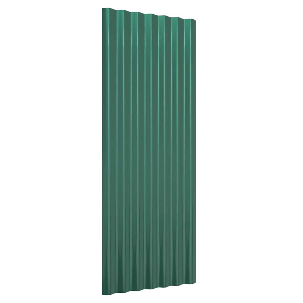 Vidaxl dakpanelen 12 st 100x36 cm gegalvaniseerd staal groen