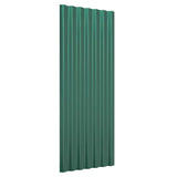 Vidaxl dakpanelen 12 st 100x36 cm gegalvaniseerd staal groen