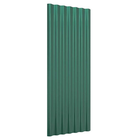 Vidaxl dakpanelen 12 st 100x36 cm gegalvaniseerd staal groen