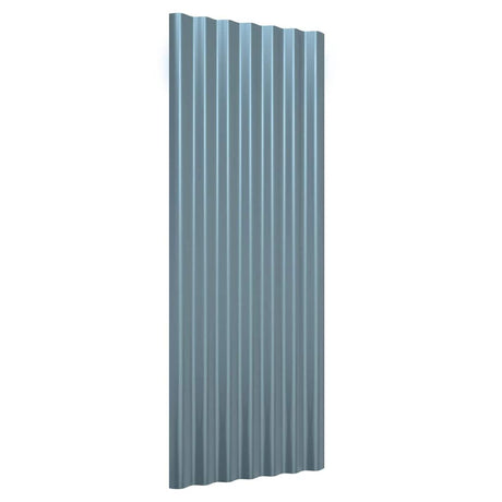 Vidaxl dakpanelen 12 st 100x36 cm gegalvaniseerd staal grijs