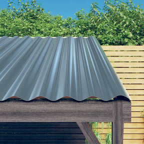 Vidaxl dakpanelen 12 st 100x36 cm gegalvaniseerd staal grijs