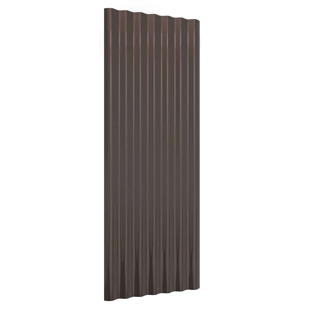 Vidaxl dakpanelen 12 st 100x36 cm gegalvaniseerd staal bruin