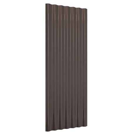 Vidaxl dakpanelen 12 st 100x36 cm gegalvaniseerd staal bruin