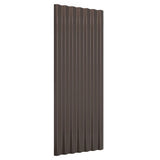 Vidaxl dakpanelen 12 st 100x36 cm gegalvaniseerd staal bruin