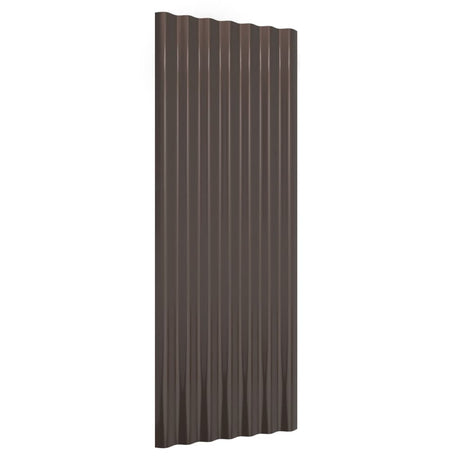 Vidaxl dakpanelen 12 st 100x36 cm gegalvaniseerd staal bruin