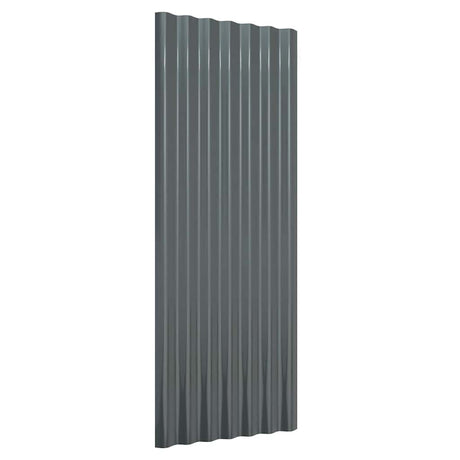 Vidaxl dakpanelen 12 st 100x36 cm gegalvaniseerd staal antracietkleurig