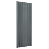 Vidaxl dakpanelen 12 st 100x36 cm gegalvaniseerd staal antracietkleurig